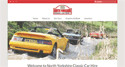 Desktop Screenshot of northyorkshireclassiccarhire.co.uk